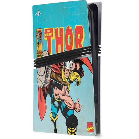 Marvel Classic Comics The Mighty Thor PS5 Pro Console Skin